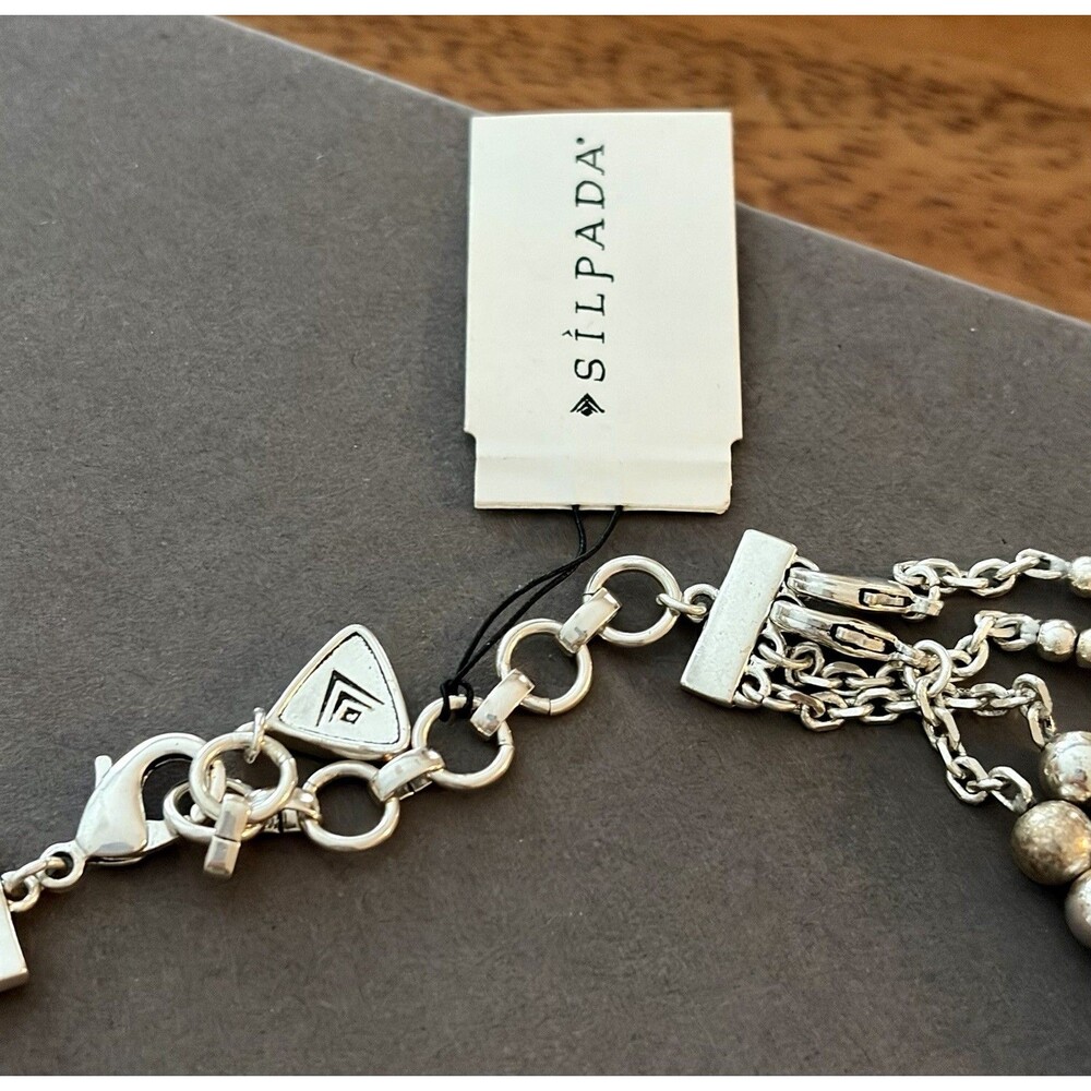 Silpada Unreleased Multi-Strand Convertible Silver-Plated Necklace - NWT - Picture 3 of 5